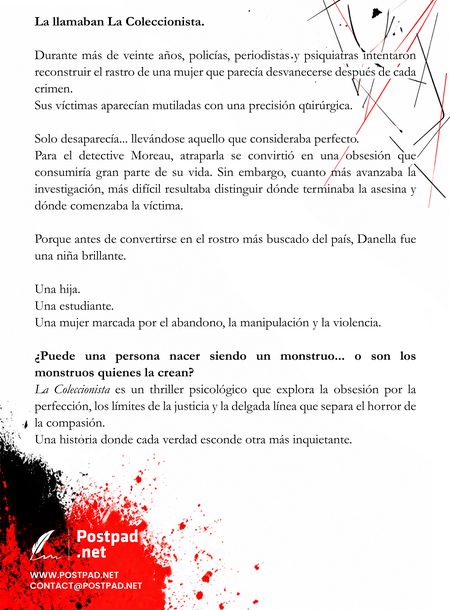 Contraportada La coleccionista: Hijos del miedo
